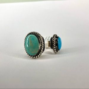 Adjustable Turquoise Stone Ring